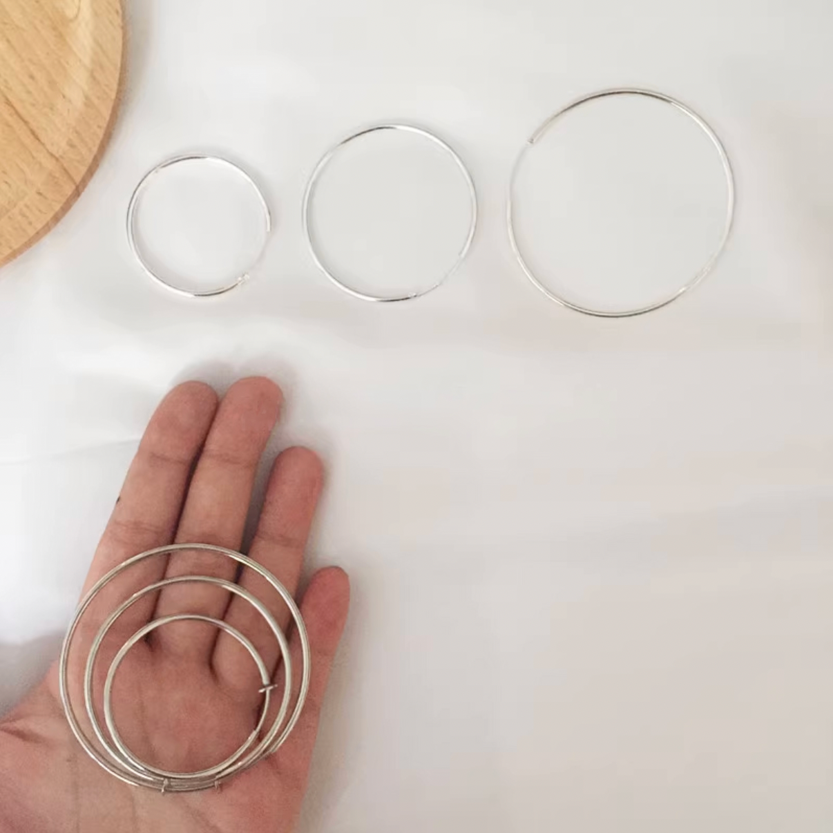 Silver Hoops