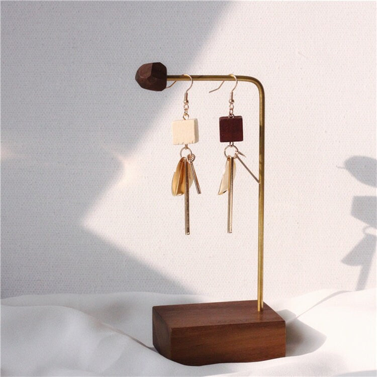 Wooden Dangling Earrings