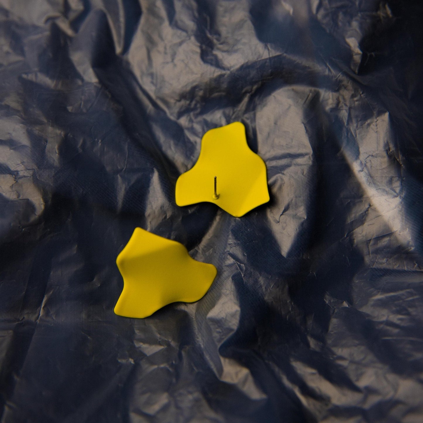 Yellow Abstract Retro Earrings