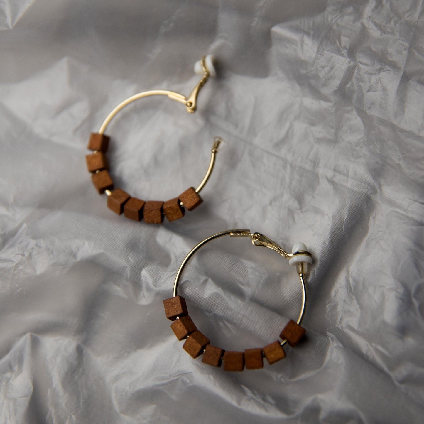 Beaded Wooden Hoops