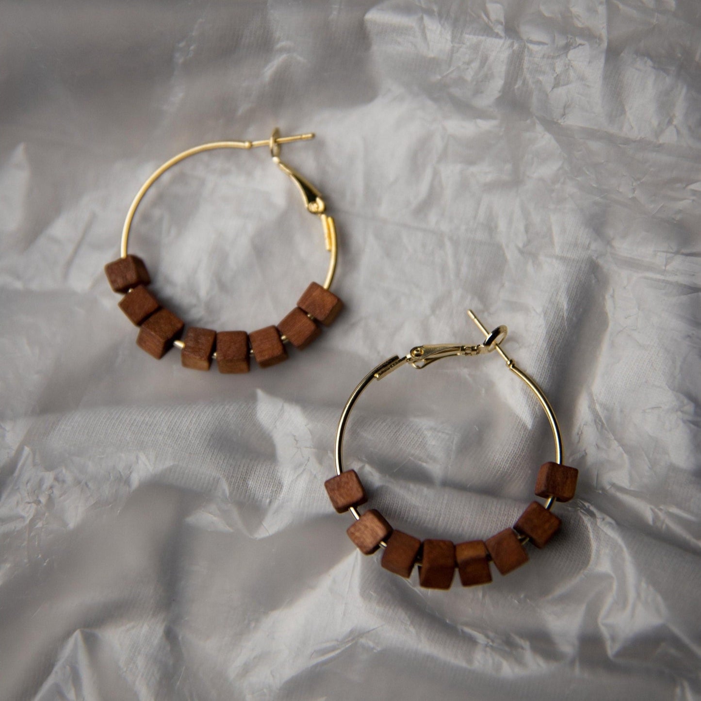 Beaded Wooden Hoops