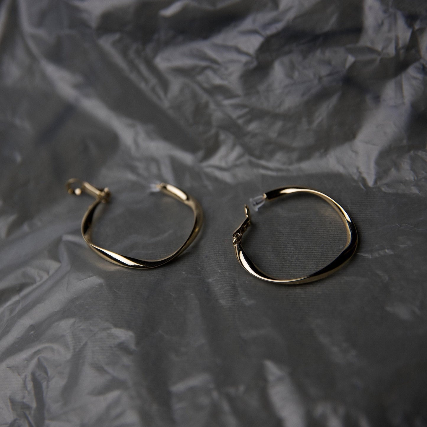 Twisted Golden Hoops