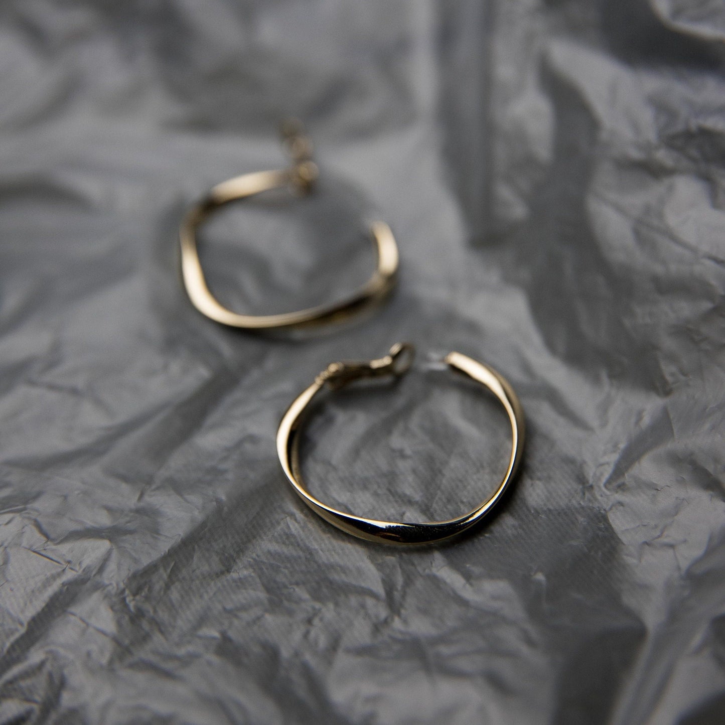 Twisted Golden Hoops