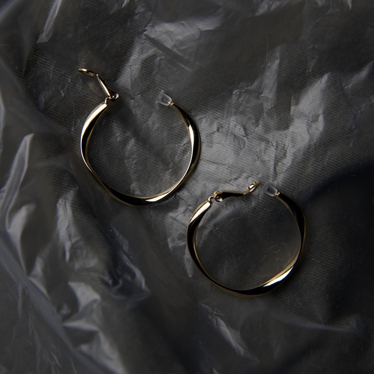 Twisted Golden Hoops