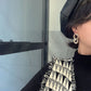 Beige Marble Earrings