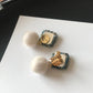 Checkered Indigo Earrings