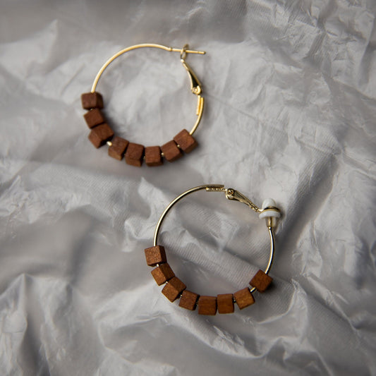 Beaded Wooden Hoops